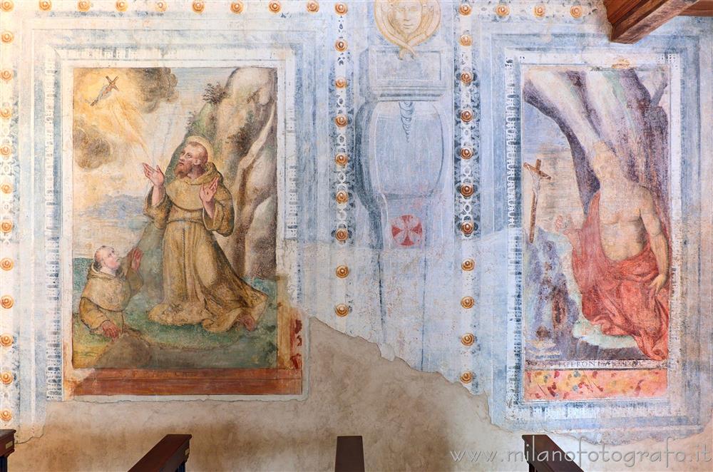 Montevecchia (Lecco, Italy) - St. Francis and St. Jerome on the internal right wall of the Church of San Bernardo